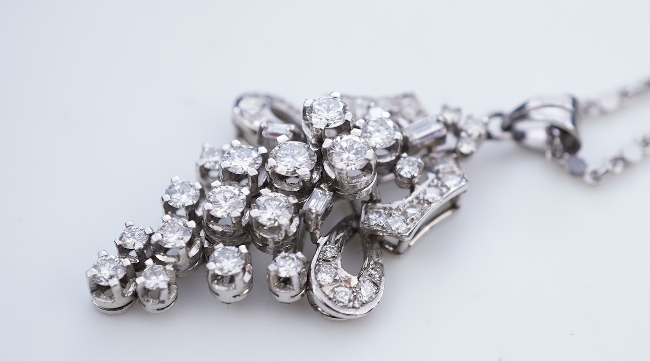 A diamond pendant, 1960s